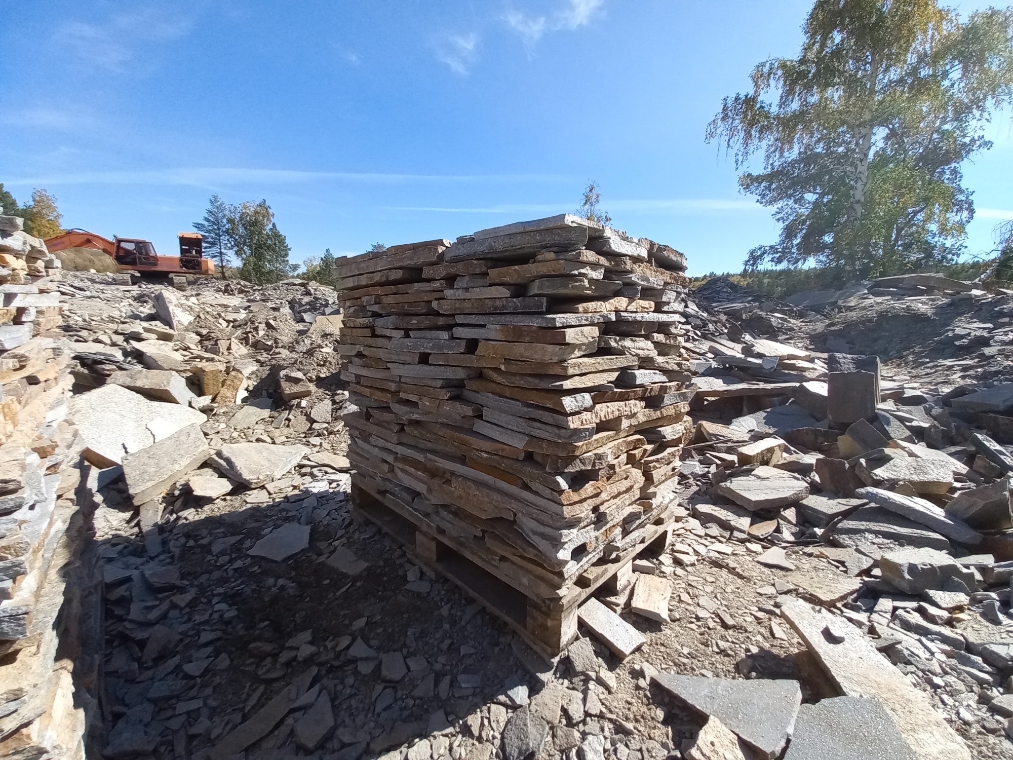 Плитняк златолит серебристый для мощения на бетон купить в Полевском